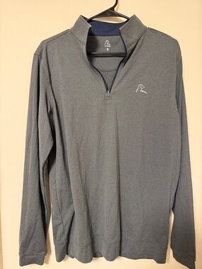 Rhoback Men's Gray Quarter-Zip Sweater